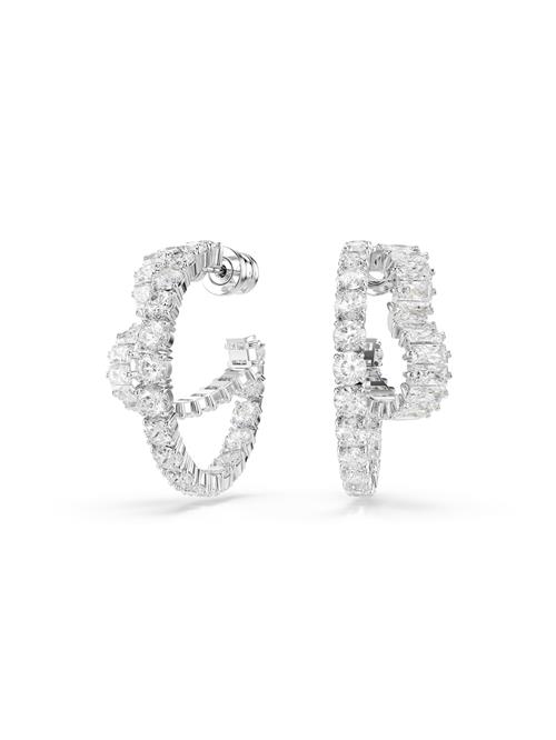 Swarovski Øreringe 'Matrix'  sølv / transparent