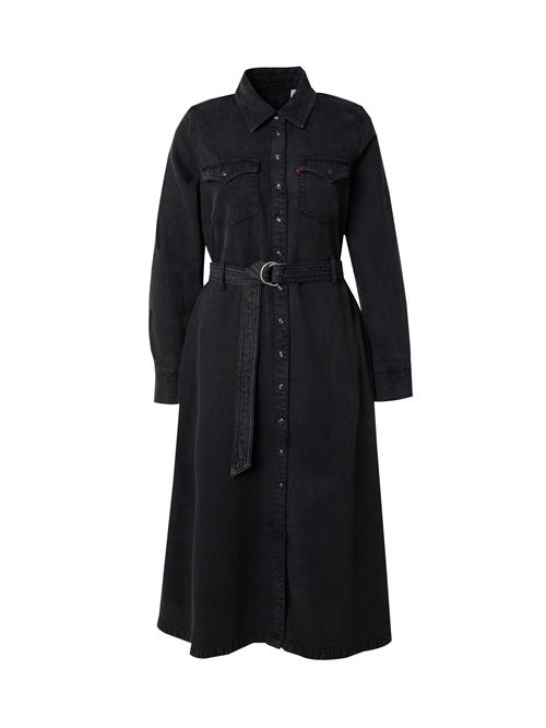 LEVI'S ® Blusekjole 'Quincey Long Sleeve Maxi Dress'  black denim
