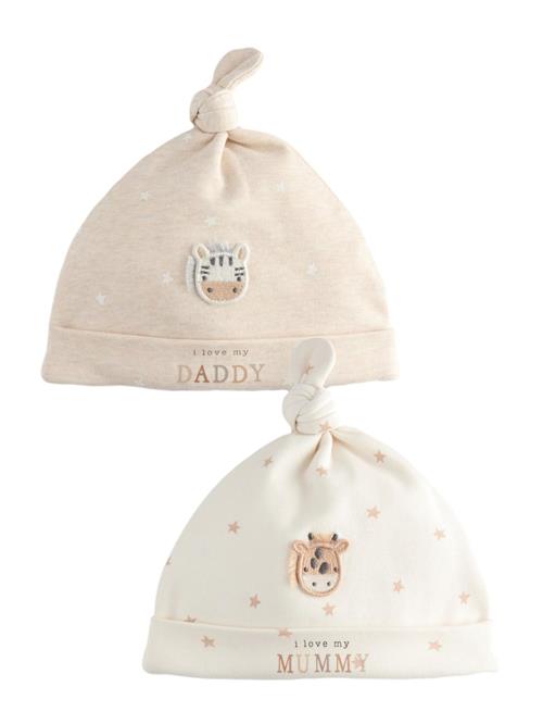 Next Hue 'I Love My Mummy/Daddy'  beige / lysebeige / sort / hvid