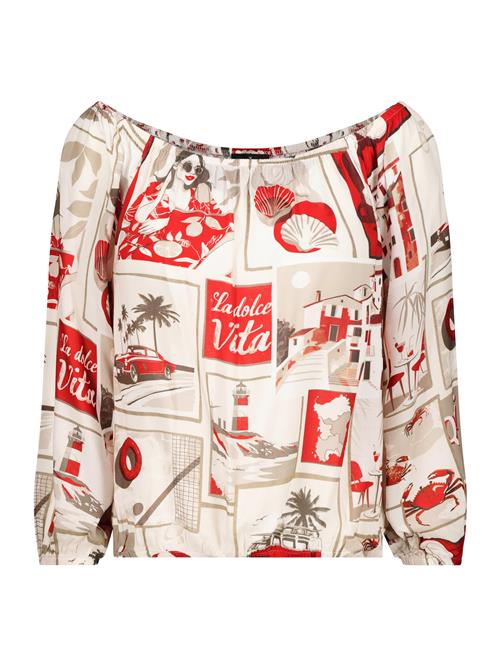 monari Bluse  beige / creme / rød