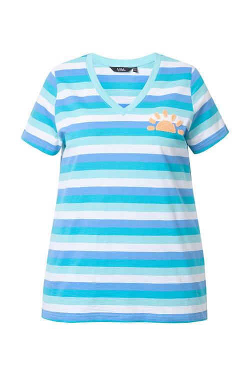 Ulla Popken Shirts  royalblå / himmelblå / pastelorange / hvid