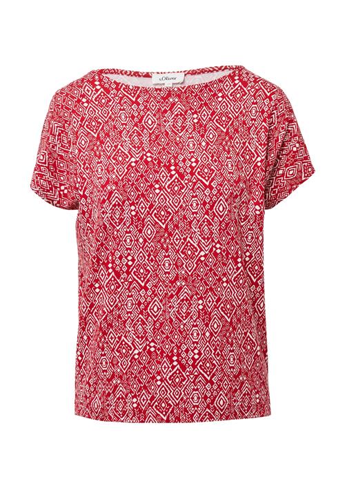 s.Oliver Shirts  mørkerød / hvid