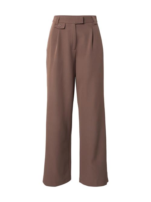 PIECES Bukser med lægfolder 'PCNimora'  choko