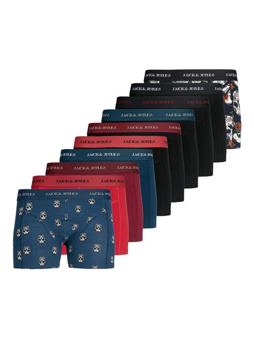 JACK & JONES Boksershorts 'JACMurphy Skull'  mørkeblå / rød / mørkerød / sort