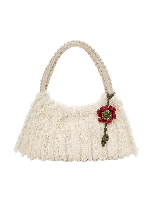 Pull&Bear Skuldertaske  lysebeige / oliven / blodrød