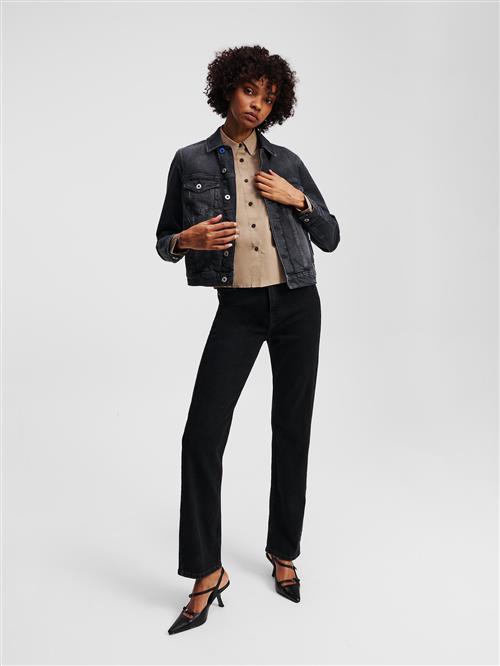 KARL LAGERFELD JEANS Overgangsjakke ' JEANSJACKE MIT REGULÄRER PASSFORM '  grå