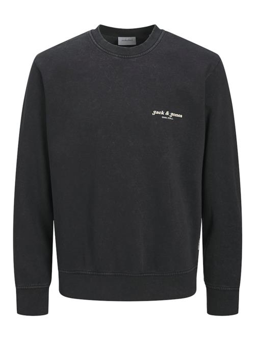 JACK & JONES Sweatshirt 'JJEDover'  black denim / hvid