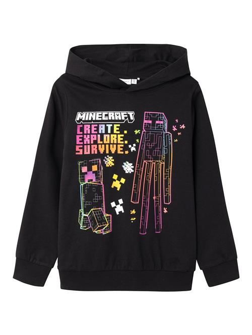 NAME IT Sweatshirt 'NKMJiz Minecraft'  gul / lilla / pink / sort