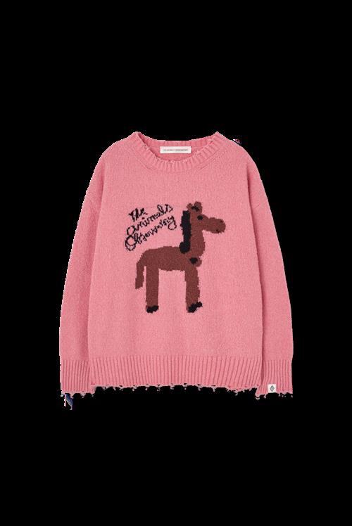 The Animals Observatory Gollie Sweater Soft Pink  Soft Pink 4 Y  Lyserød  4 år  kvinde