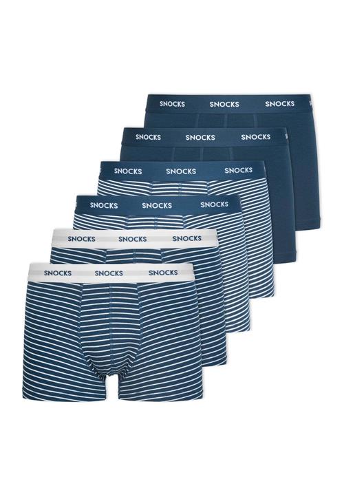 SNOCKS Boksershorts  navy / lysegrå / hvid