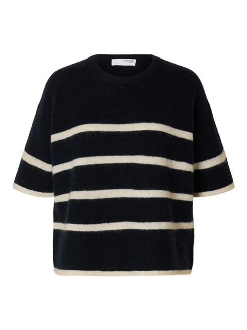 SELECTED Pullover  creme / natblå