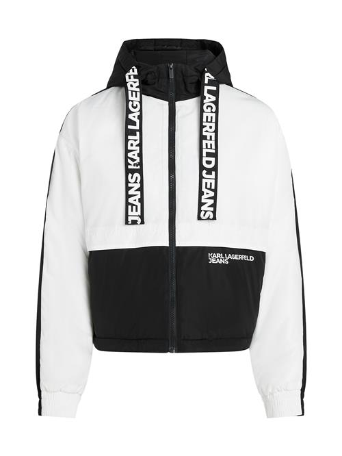 KARL LAGERFELD JEANS Overgangsjakke  sort / hvid
