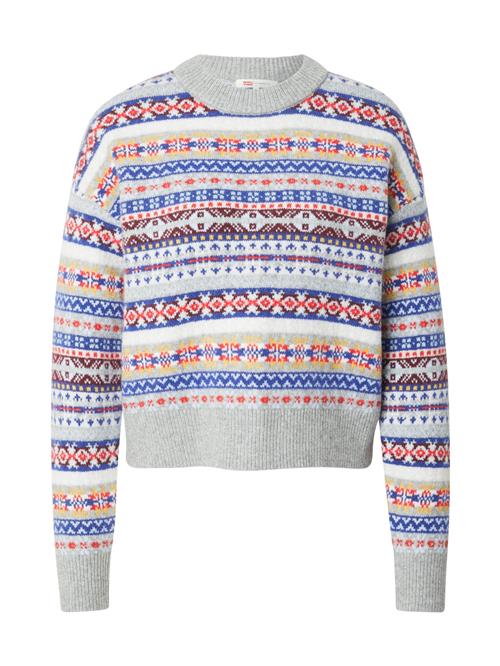 LEVI'S ® Pullover 'Ines Fairlisle'  blå / gul / grå / burgunder