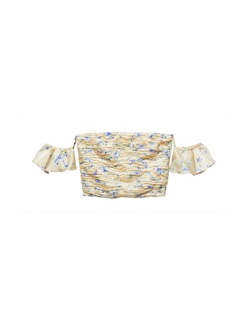 MANGO Overdel 'Bloom'  blå / azur / pudder / hvid