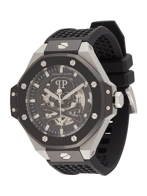 Philipp Plein Analogt ur '$keleton Royal'  sort / sølv