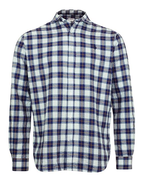 U.S. POLO ASSN. Skjorte  blå / lyseorange / hvid