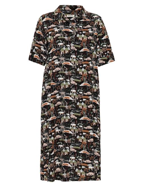 Anou Anou Blusekjole  grøn / orange / sort