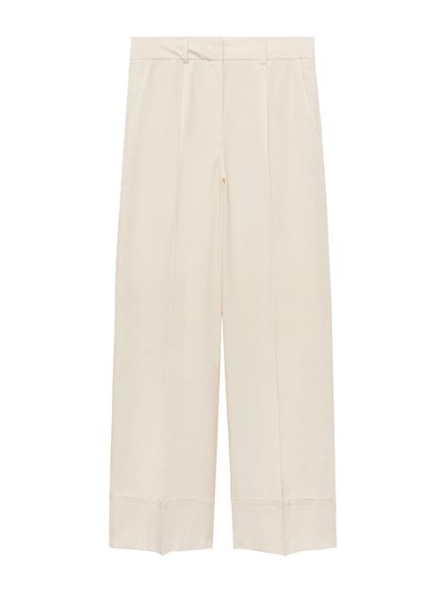 MANGO Bukser med fals 'Gelmi'  nude