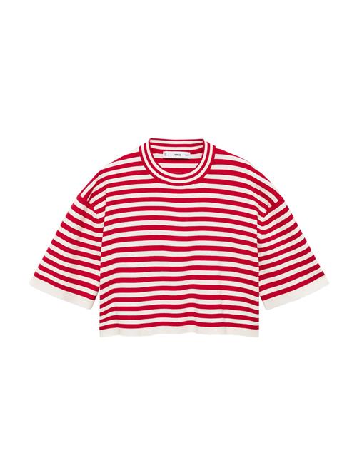 MANGO Pullover 'Grumete'  brandrød / hvid