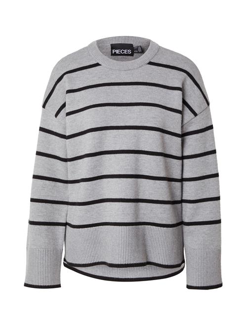 PIECES Pullover 'PCMathilde'  røggrå / sort