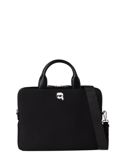 Karl Lagerfeld Laptoptaske 'IKON'  sort / hvid