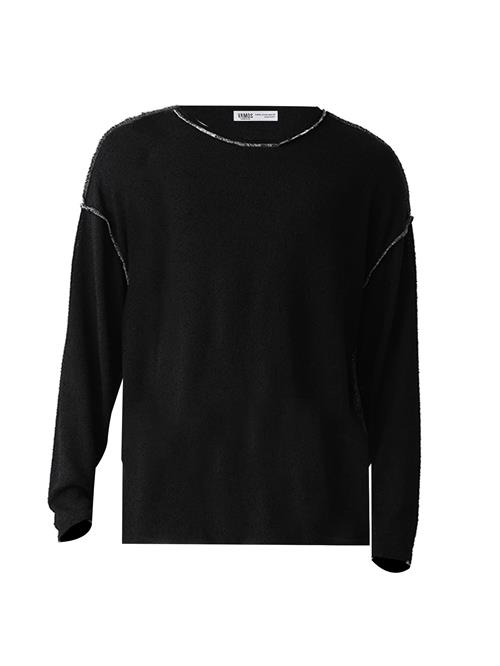 VAMOS CLO Pullover  sort / hvid