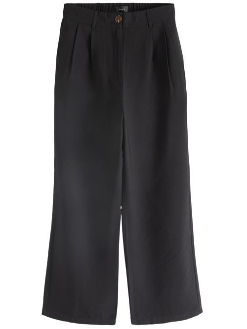 Next Bukser med lægfolder  sort