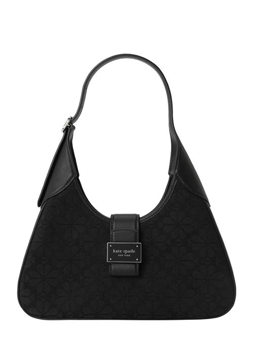 Kate Spade Skuldertaske 'Spade Flower Jacquard Nouveau Shoulder Bag'  sort / sølv