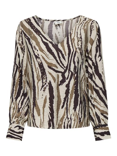 JDY Bluse 'JDYTroya'  beige / brun / sort