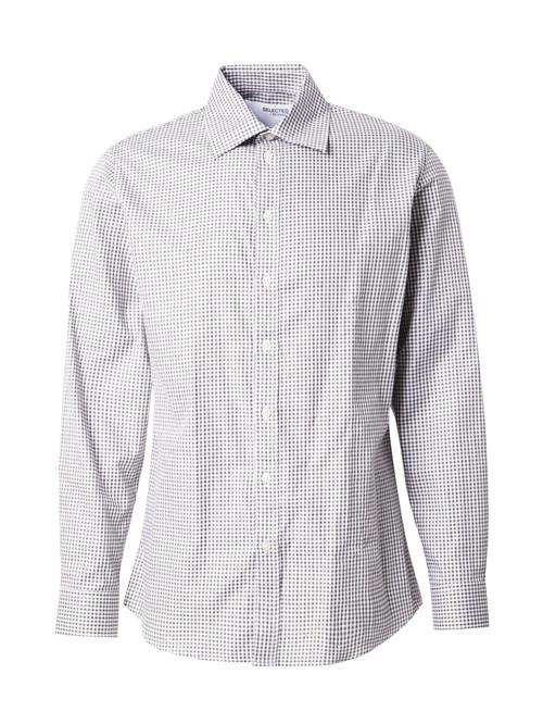 SELECTED Skjorte 'SLHETHAN'  brun / offwhite