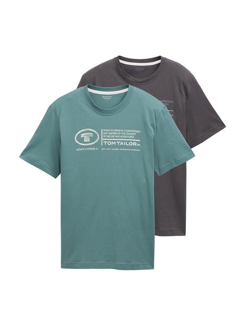 TOM TAILOR Bluser & t-shirts  lyseblå / antracit / smaragd / hvid