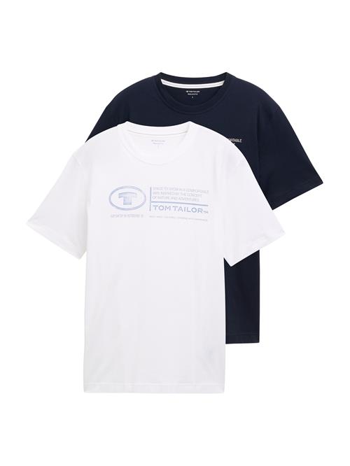 TOM TAILOR Bluser & t-shirts  blå / marin / hvid