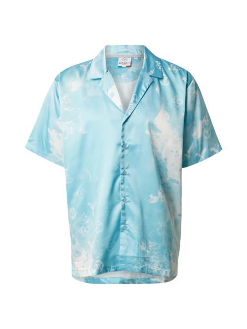 Carlo Colucci Skjorte  turkis / hvid