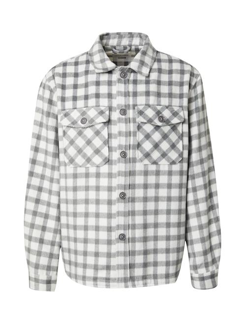 DAN FOX APPAREL Overgangsjakke 'Benjamin'  grå / hvid