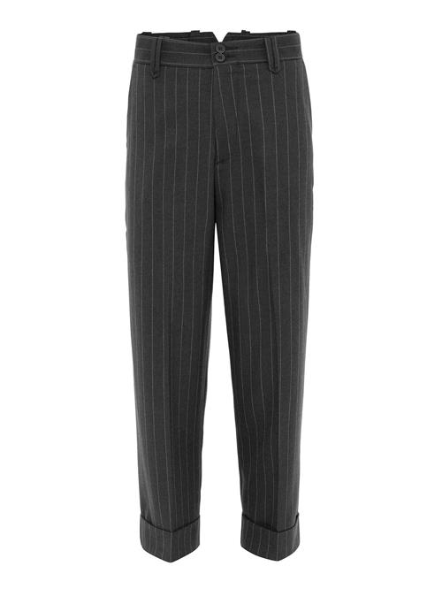 Antioch Bukser med fals  sort-meleret / hvid