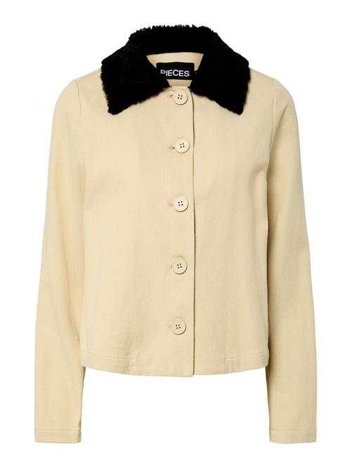 PIECES Overgangsjakke 'PCJackie'  beige / sort