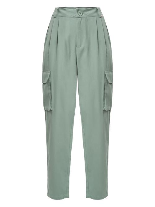 Influencer Bukser med lægfolder  grøn