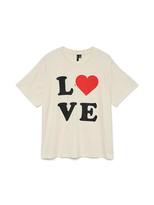 VERO MODA Shirts 'VALERIE CATY'  ecru / rød / sort