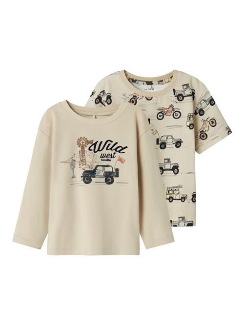 NAME IT Shirts 'NMMHAKO'  beige / marin / brun / sort