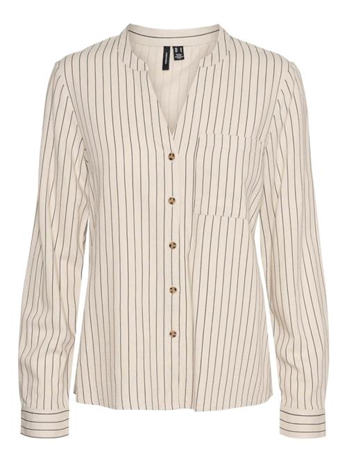 VERO MODA Bluse 'VMMYMILO'  sølvgrå / sort
