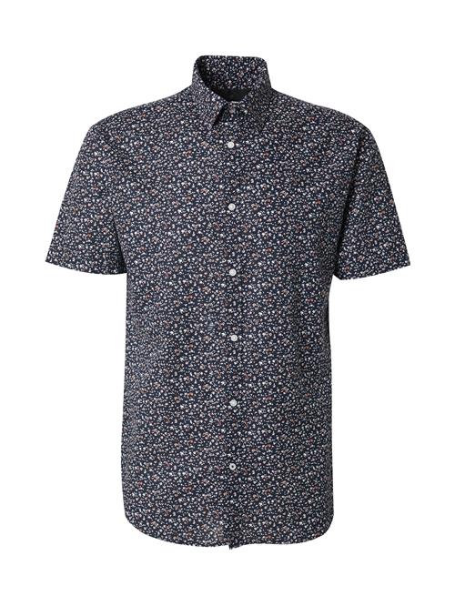 JACK & JONES Skjorte 'JPRBLaSummer'  natblå / rustbrun / hvid