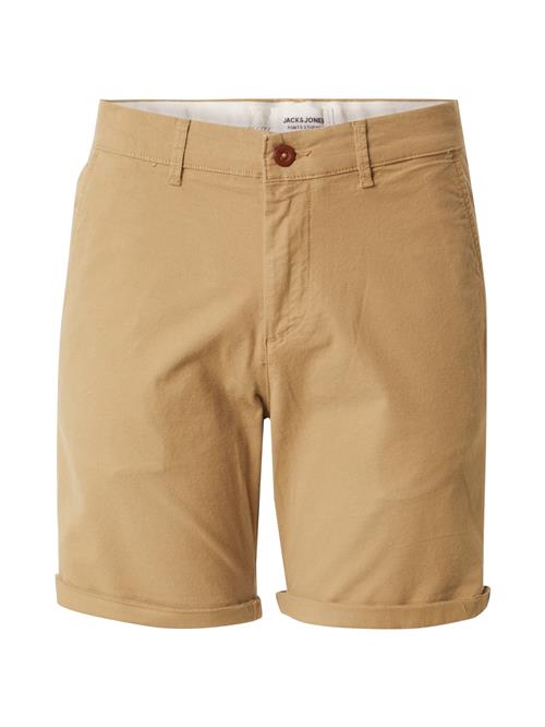 JACK & JONES Lærredsbukser 'JPSTMARCO ERIK'  mørkebeige