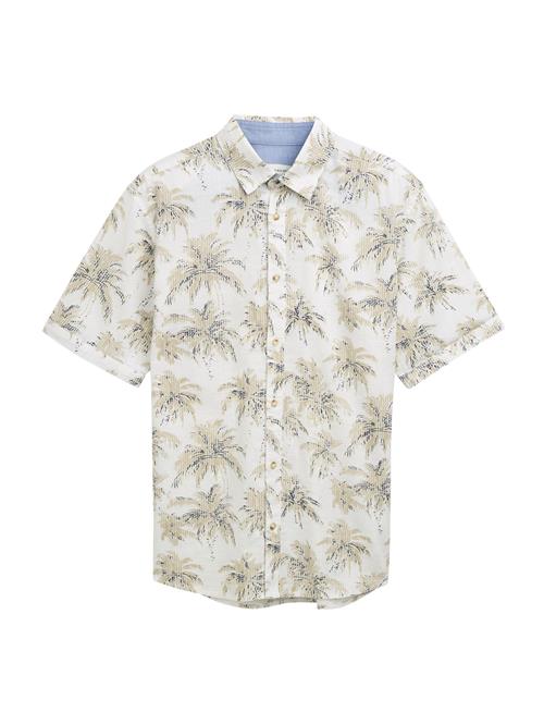 TOM TAILOR Skjorte  beige / navy / hvid