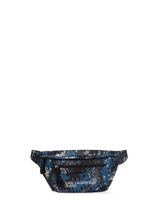 KARL LAGERFELD JEANS Bæltetaske  blue denim / sort / hvid