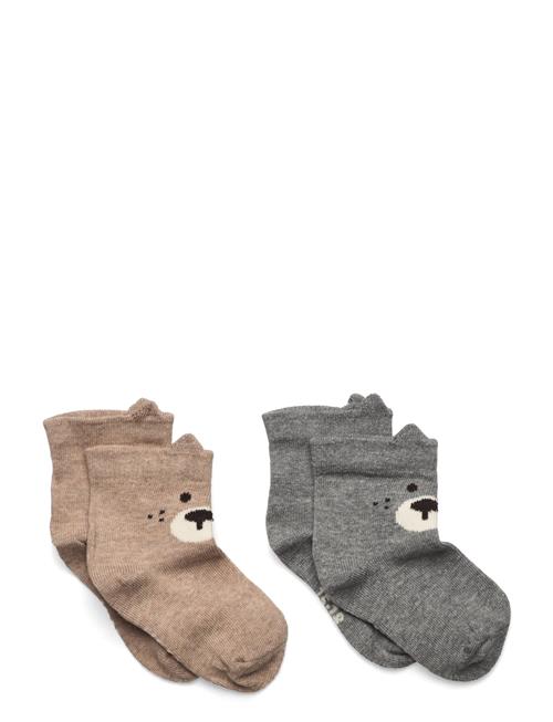 Minymo | Socks W. 3D Effect (2-Pack) | 15\18