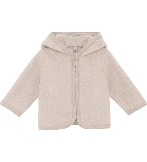 Huttelihut Fleecejakke - Camel Melange m. Ører