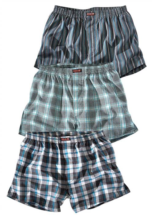 H.I.S Boksershorts 'PAF'  turkis / mørkegrå / hvid