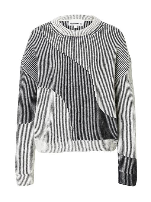 ARMEDANGELS Pullover 'Mayraa Vanise'  grå / sort / hvid