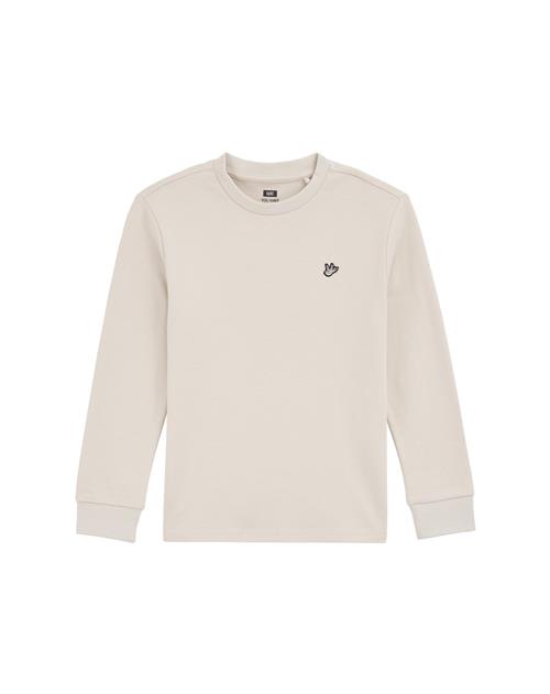 WE Fashion Sweatshirt  lysebeige / sort / hvid