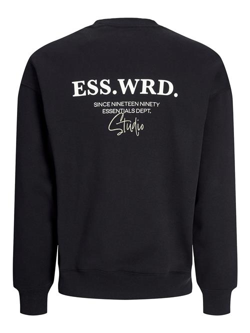 JACK & JONES Sweatshirt 'JJEURBAN EDGE STUDIO'  sort / hvid